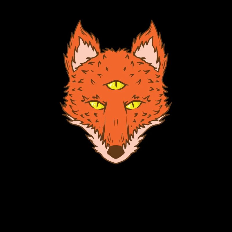 Renard avec trois yeux et un sur le front