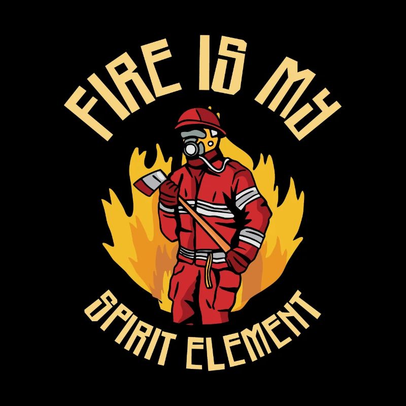 Élément de feu Pompier Pompier