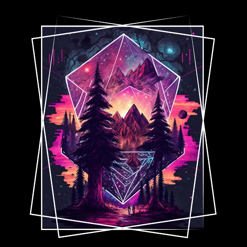 Geometric Nature Trance Polygon Abstract Mystical