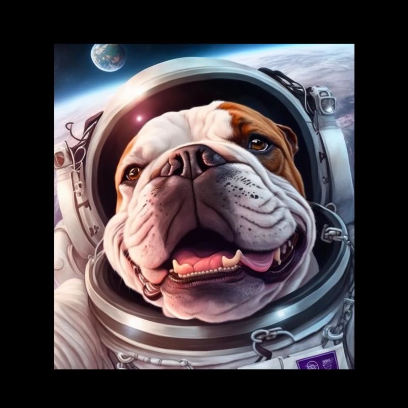 bouledogue, astronaute, chien, espace extra-atmosphérique