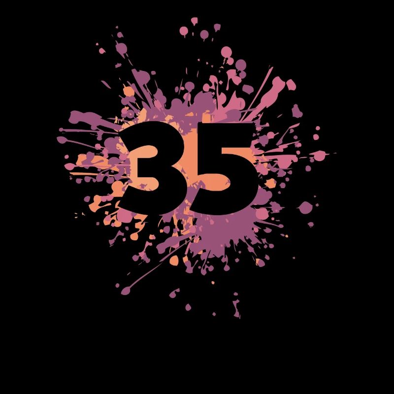 Numéro 35e éclaboussure de couleur