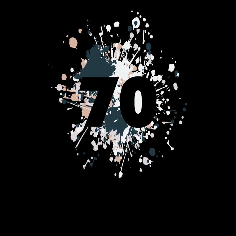 Numéro 70e éclaboussure de couleur