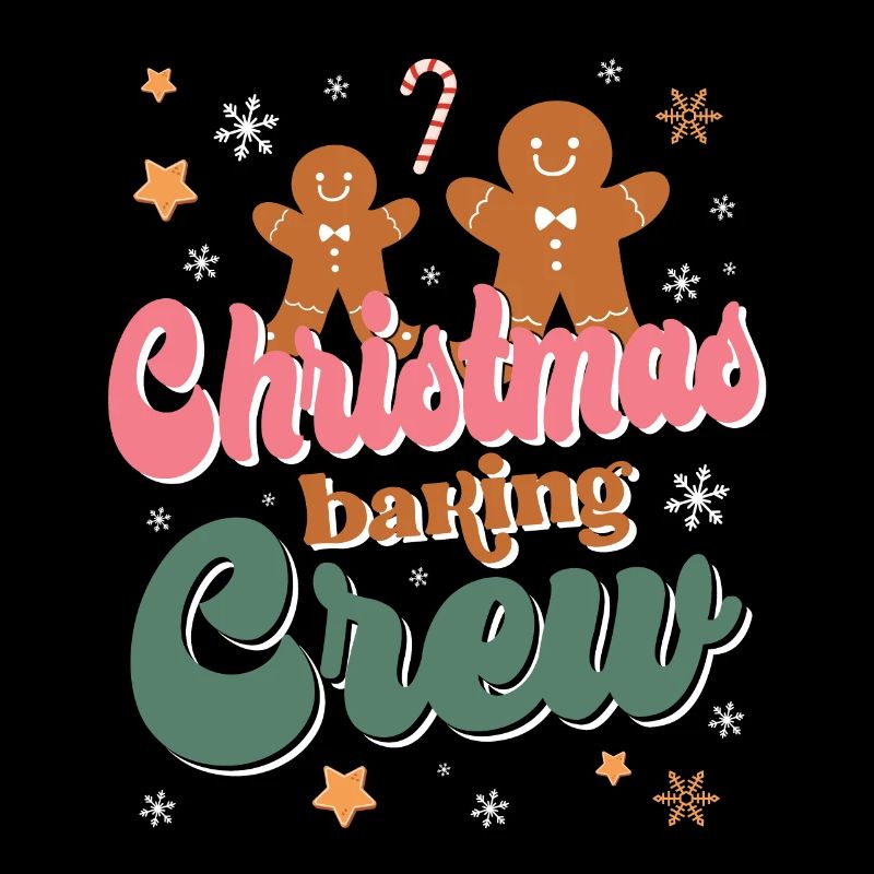Funny Gingerbread Christmas Baking Crew