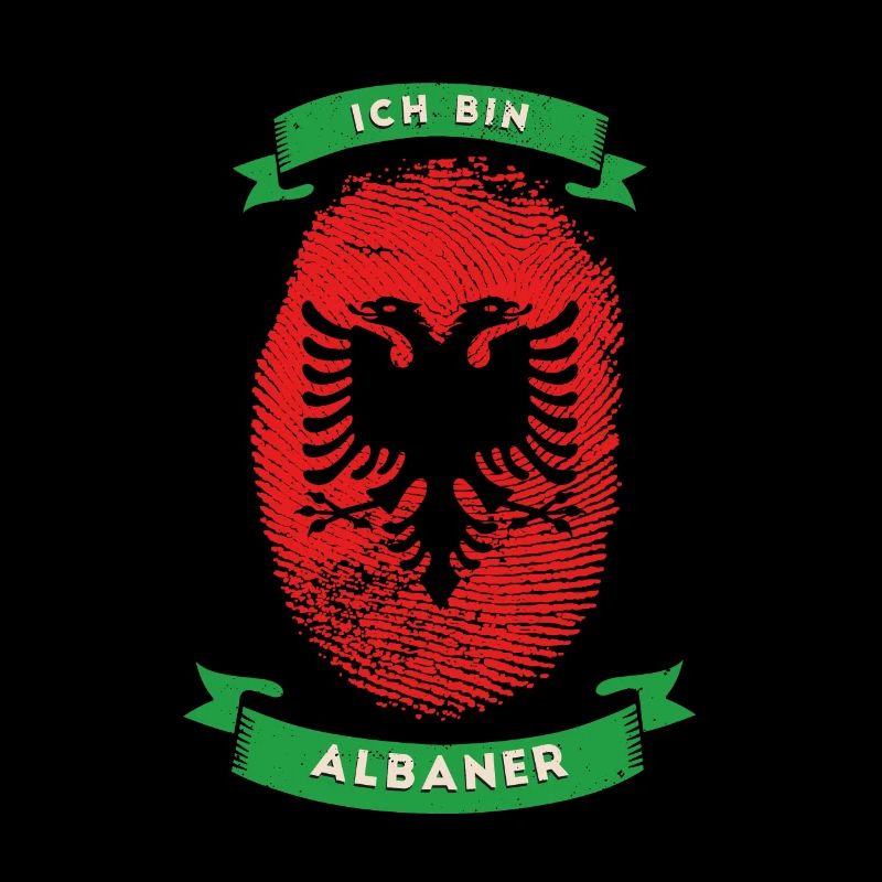 Drapeau ADN albanais dactyloscopique