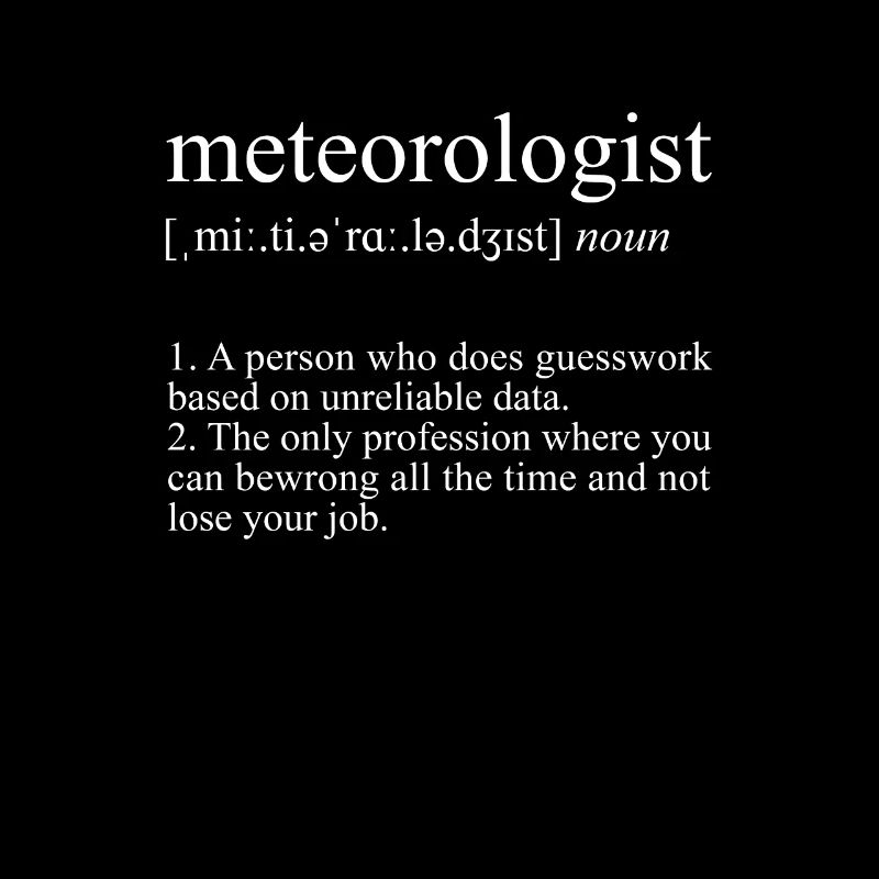 Guesswork Based On Unreliablel Data, meteorologist