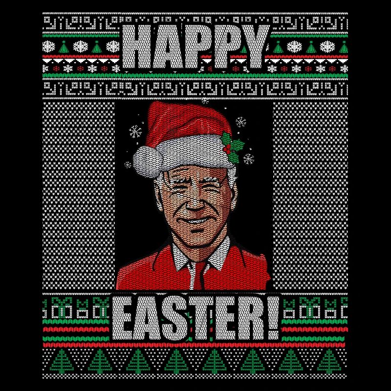 Lustiger Biden Hässlicher Weihnachtspullover Frohe Ostern