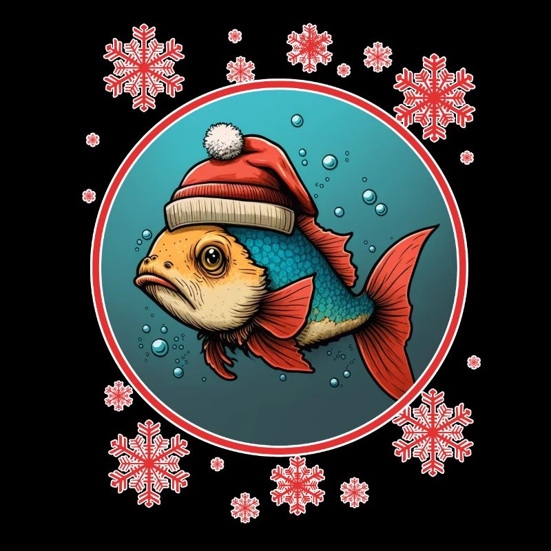 Pêche Pêcheur Pêcheuse Noël Pêcheur Poisson