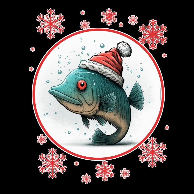 Pêche Pêcheur Pêcheuse Noël Pêcheur Poisson