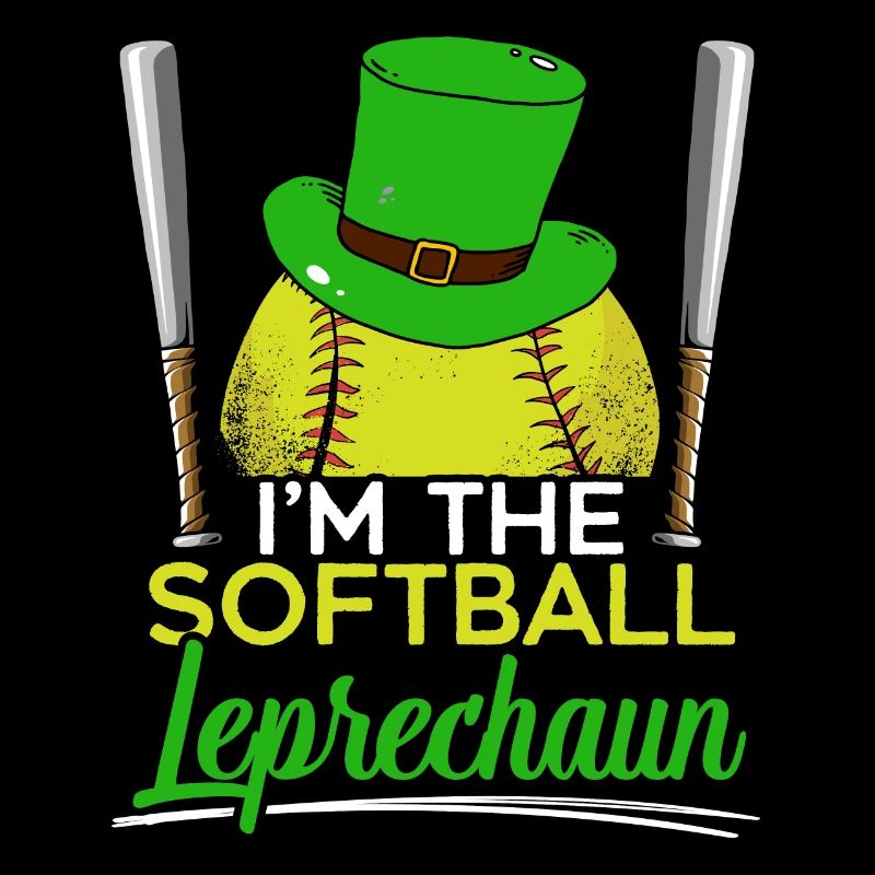 Je suis le lutin de softball Saint-Patrick