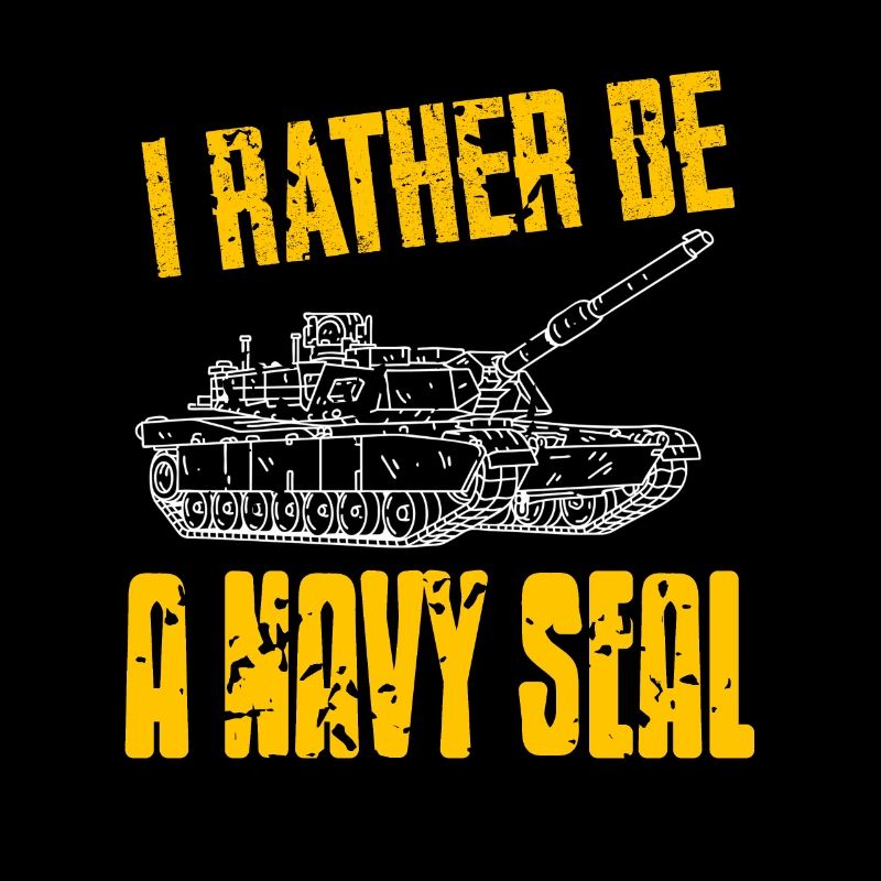 I Rather Be A NAVY Seal Funny Retro Navy Designs
