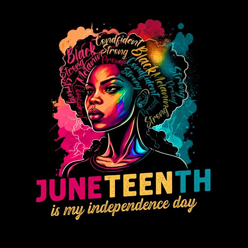 Juneteenth BLM Schwarz Stolz Frau Stark Schwarze