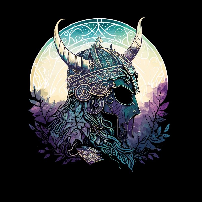 Wikingerhelm Runen Wikingerkrieger Nordische