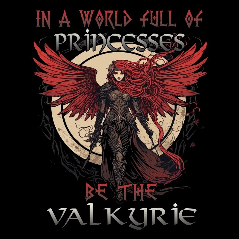 Mystical Valkyrie interwoven with destiny.