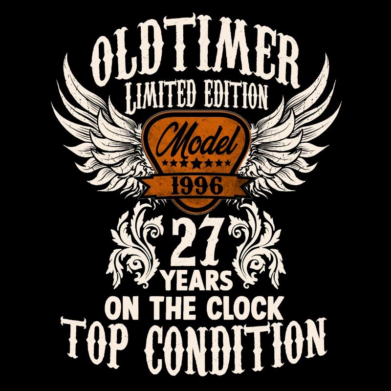 Parodie Anniversaire Motif 27 ans Oldtimer Rocker