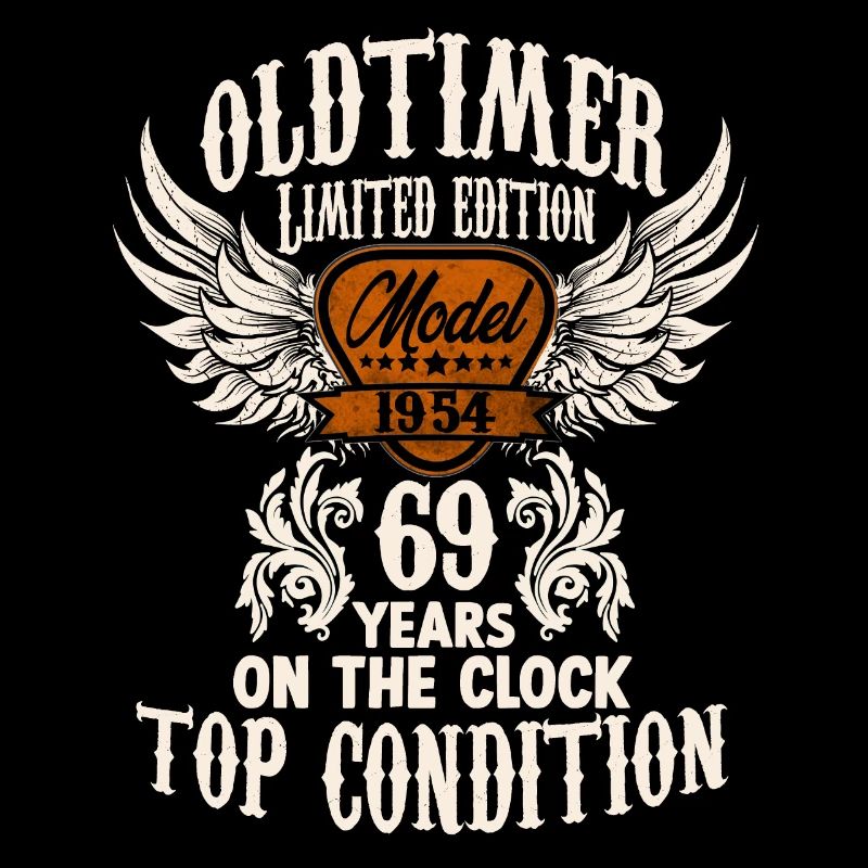 69 years oldtimer birthday rocker biker fan
