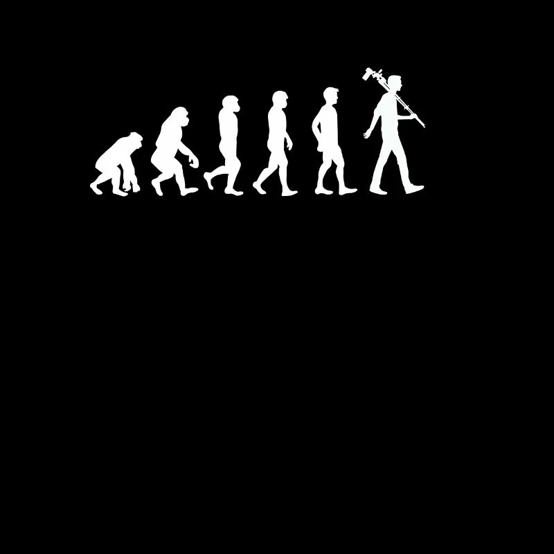 Fotografen Geschenk Kameramann T-Shirt Evolution