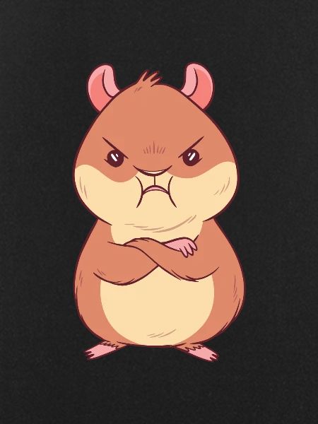 Sweet angry hamster