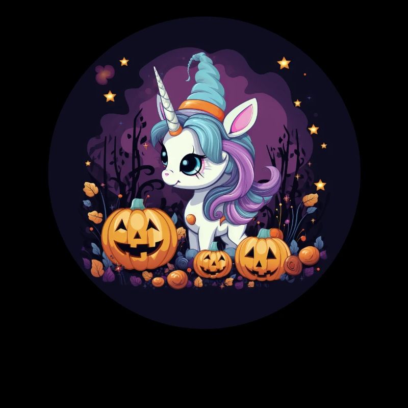 Halloween Unicorn: Midnight Sunset & Witch Hat