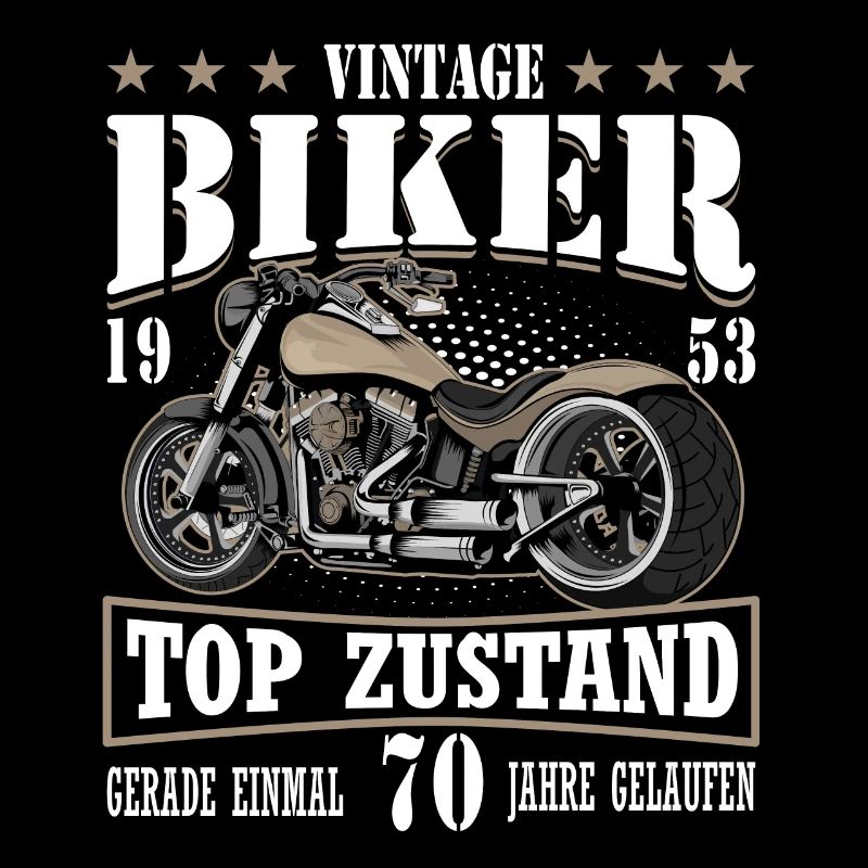 70 Geburtstag Mann Motorrad