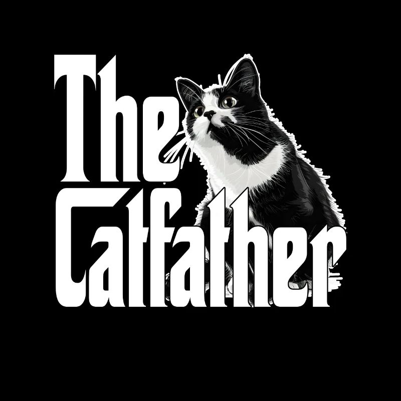 Chat Papa Le Catfather Chat Fou Père Kitty Daddy