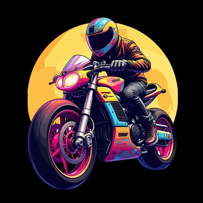 Motocross Design Kunst Wasserfarbe Splashes Bunt
