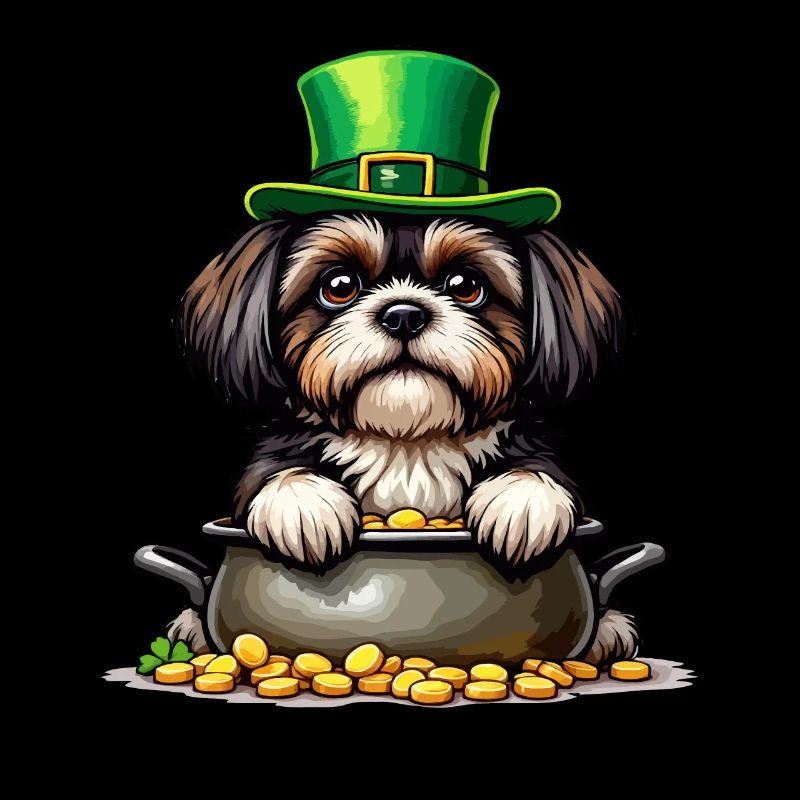 Shih Tzu Tenue de la Saint-Patrick Chiens