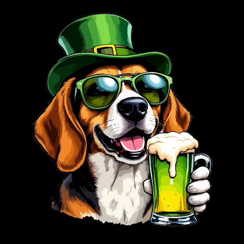 Beagle St. Patricks Day Bier Outfit Hunde