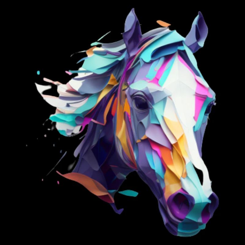 Belle conception de mosaïque de tête de cheval