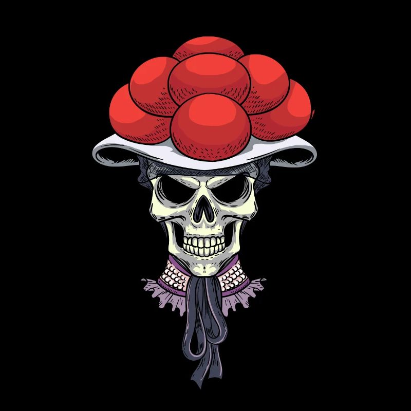 Cool Skull Bollenhut Black Forest Skull
