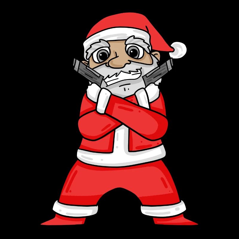 Weihnachtsmann mit Waffen