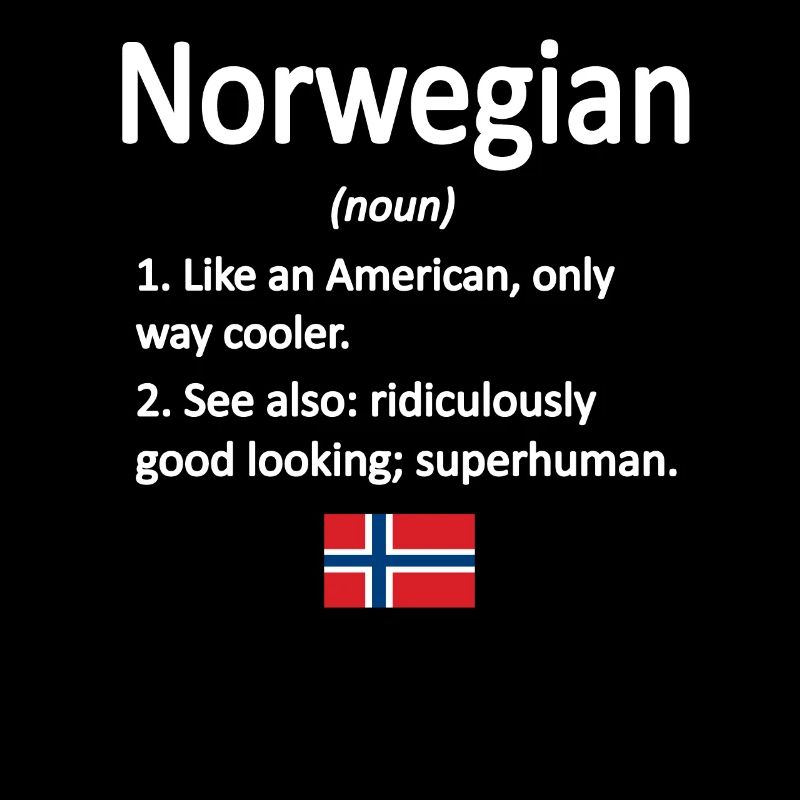 Norwegian Norway flag Norwegian roots