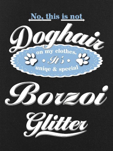 Dog glitter Borzoi