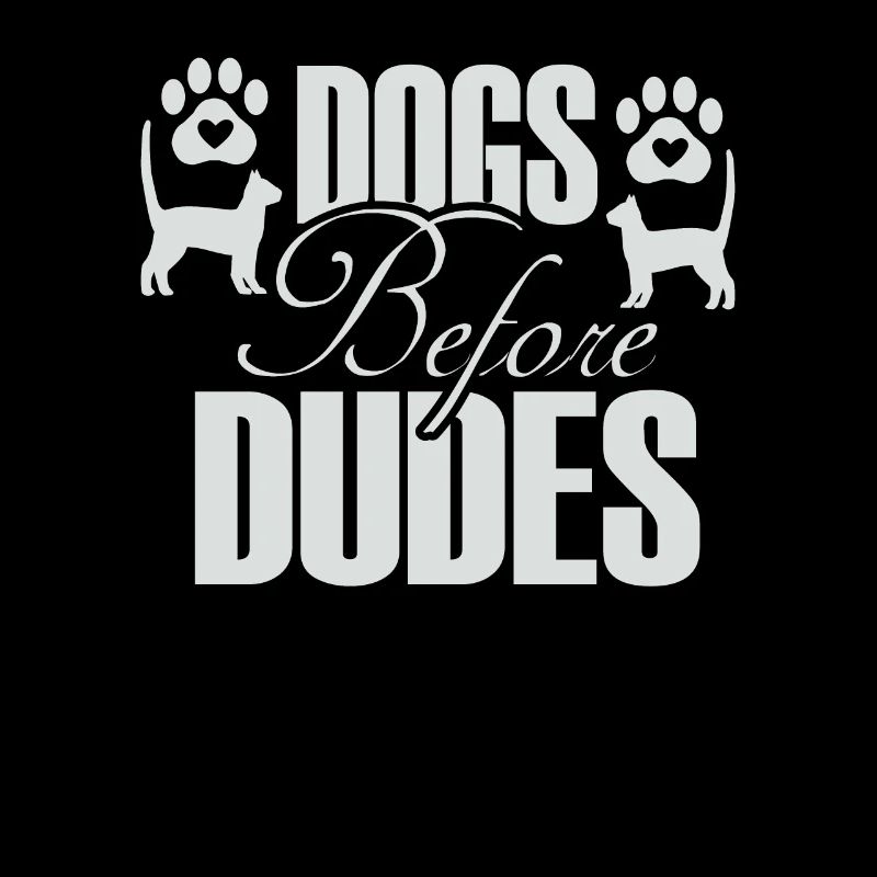 Chiens devant les gars