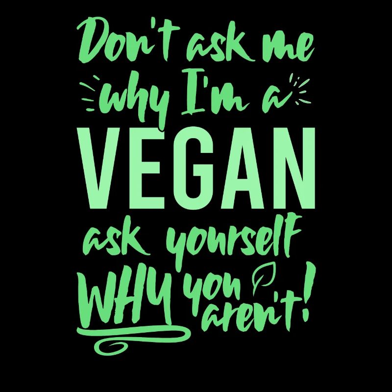 Dont ask me why Im vegan ask yourself why not