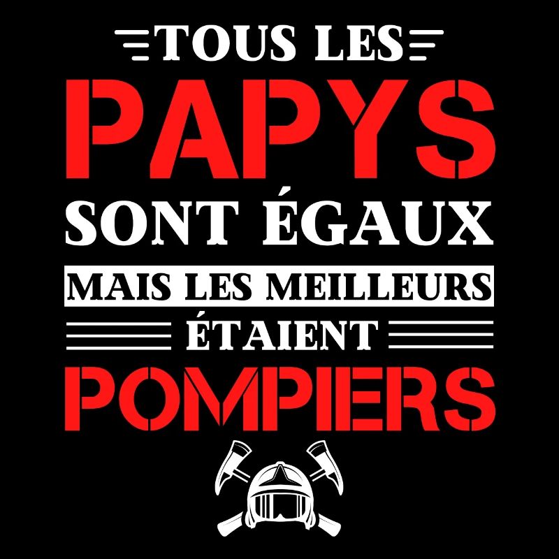 T-shirt Papi Humour Pompier