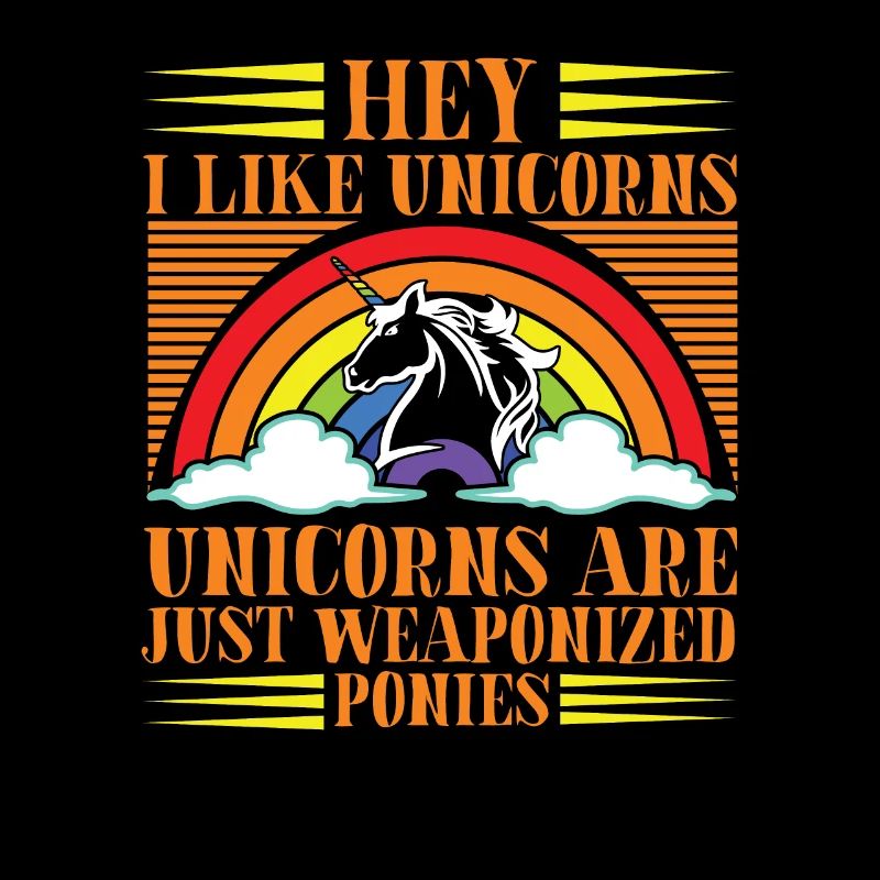 Einhörner sind bewaffnete Ponys Unicorn