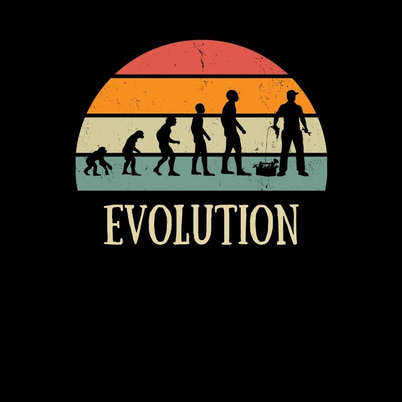 Evolution bricoleur vintage humor DIY man
