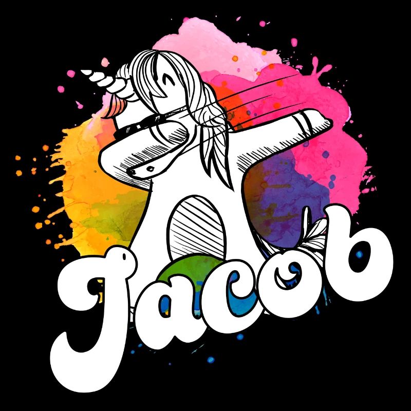JACOB - Schöner Jungen Name mit Coolem Einhorn