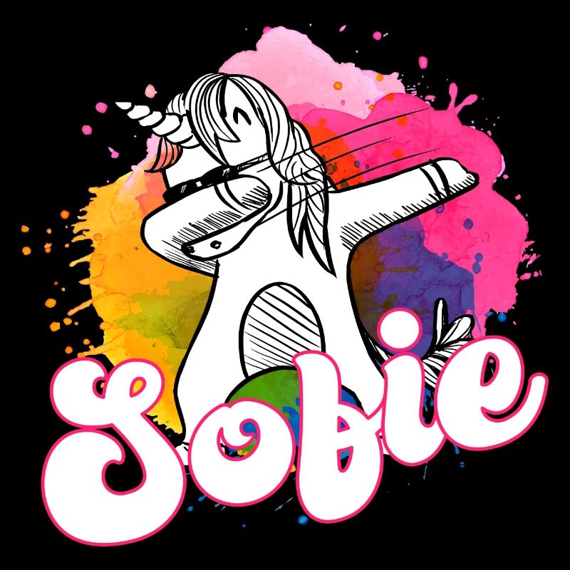 SOFIE - Schöner Name mit dabbing Einhorn
