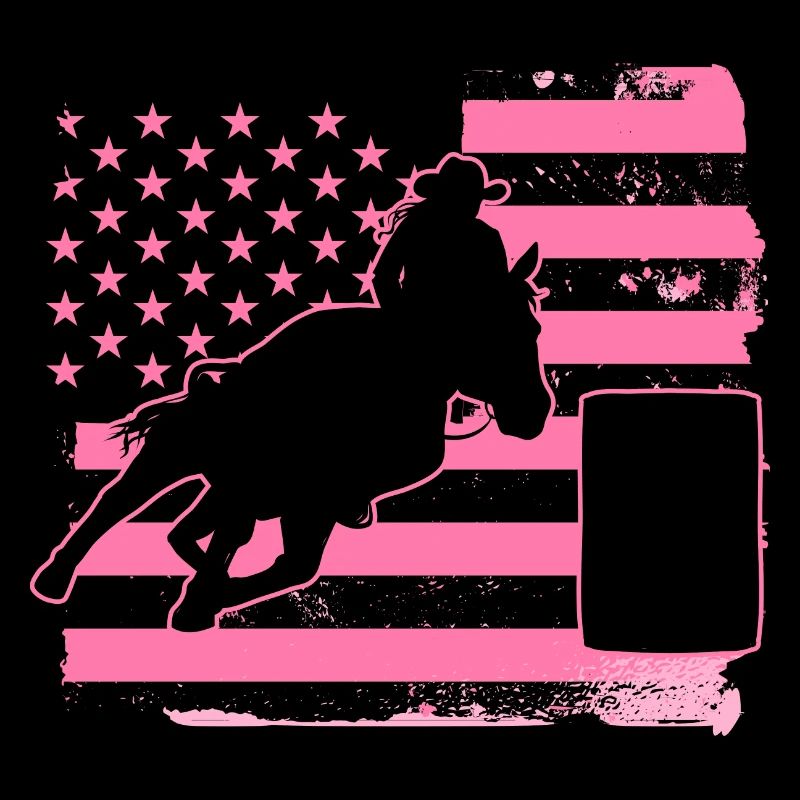 Rodeo Barrel Racing Pferd
