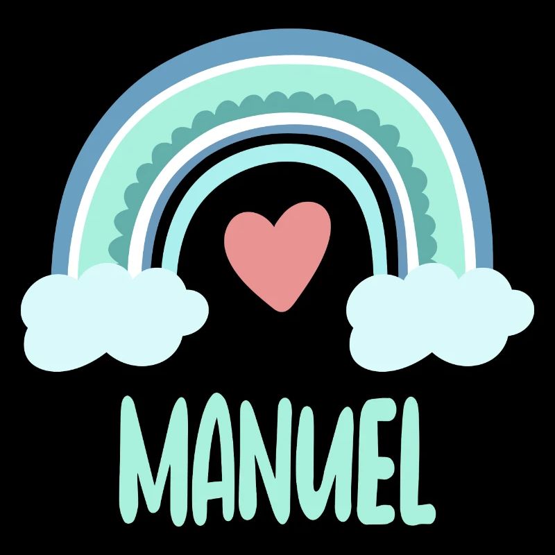 Manuel Name Regenbogen Baby