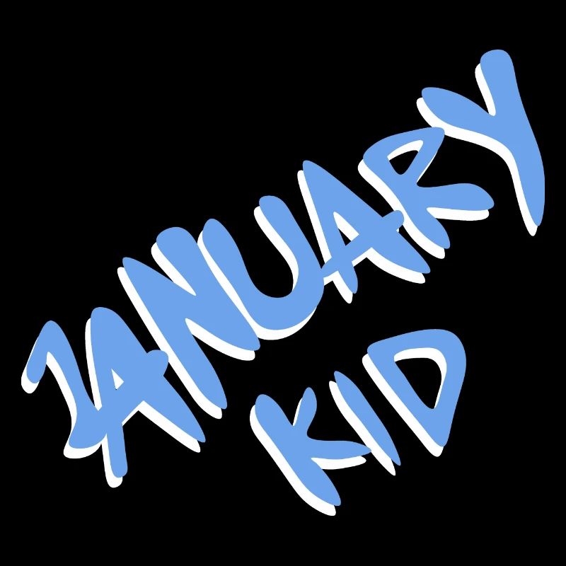 January Kid - geboren im Jänner Kind - 3D blau