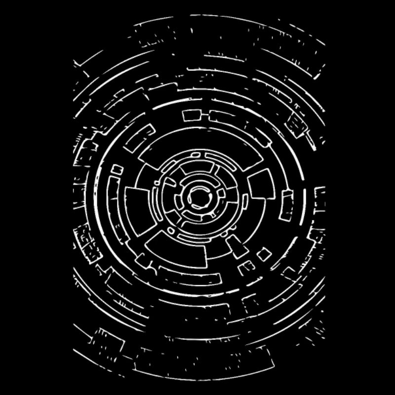 Cercles abstraits (blancs)