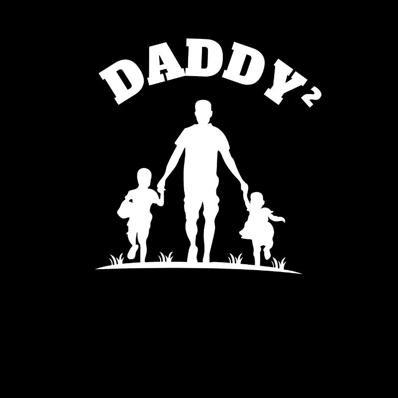 Papa² 2 Enfants Blanc