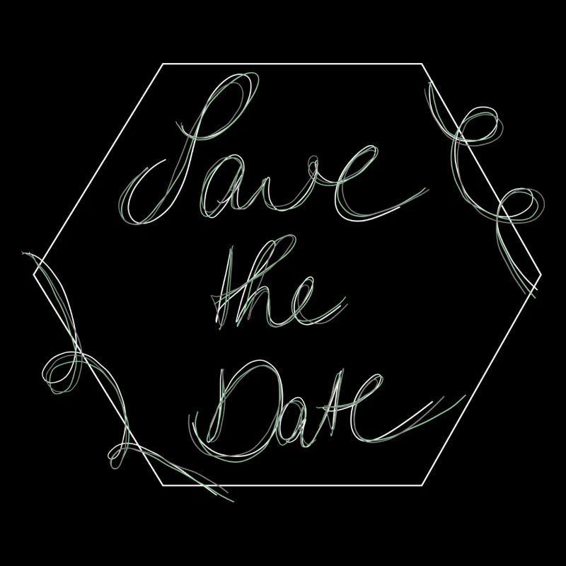 Save The Date Calligraphie Minimalisme