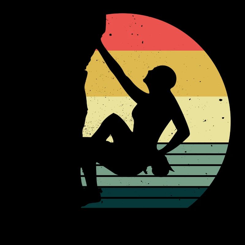 Bergsteigen Cool Klettern Retro Geschenk Bouldern