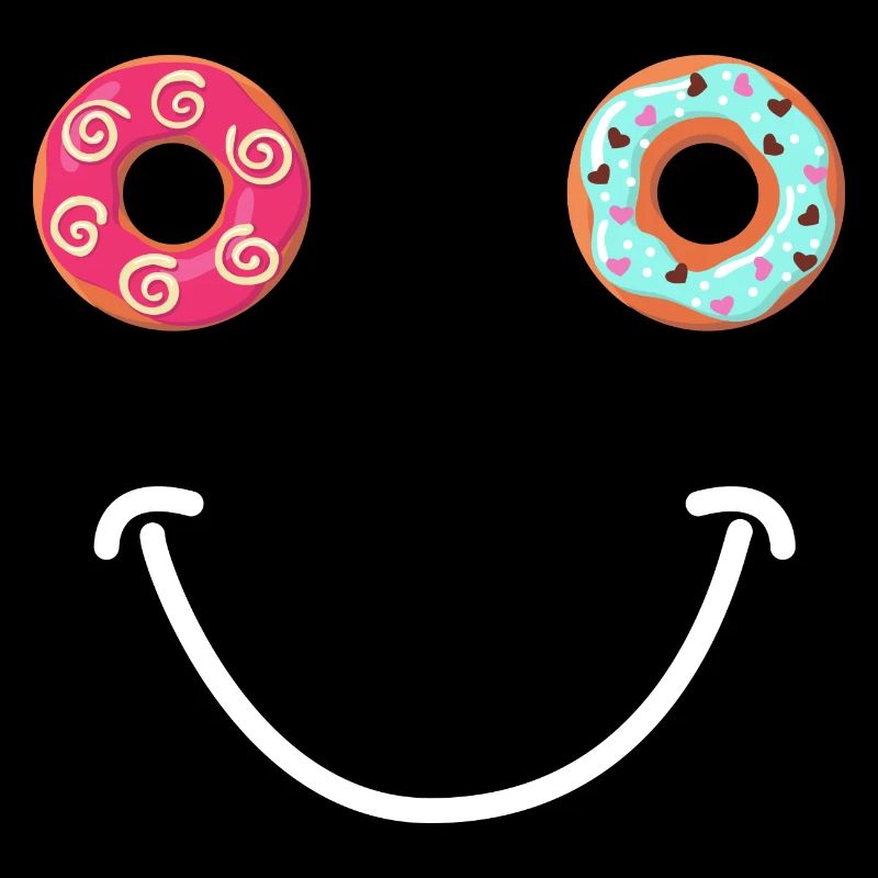 Donut Glückliches Gesicht