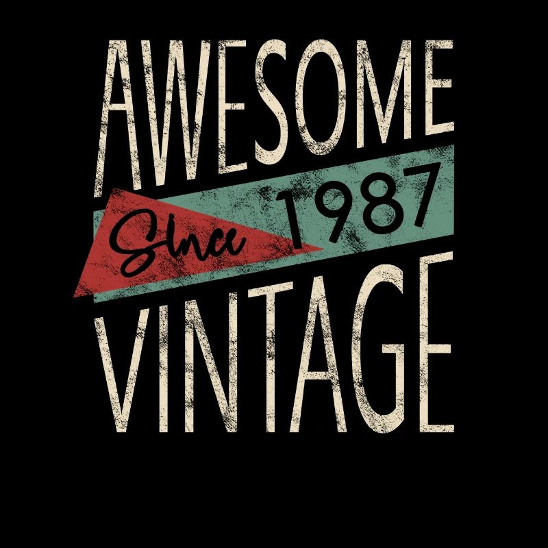 Awesome Since 1987 Retro Vintage Design