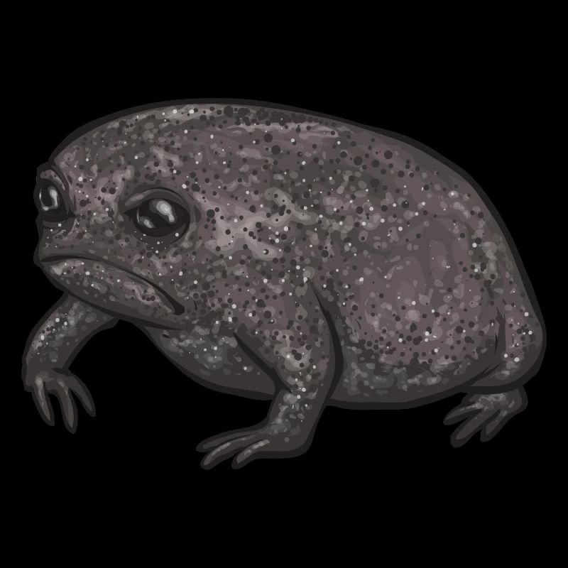 Black Rain Frog Breviceps Fuscus Frog