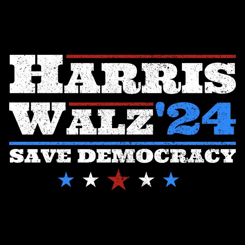 Kamala Harris & Tim Walz 2024 Support Vintage